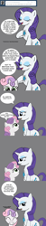 Size: 734x3597 | Tagged: safe, rarity, sweetie belle, pony, unicorn, ask iron mare rarity, female, filly, horn, iron man, mare, siblings, sisters