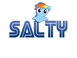 Size: 640x480 | Tagged: safe, rainbow dash, pegasus, pony, blue coat, female, logo parody, mare, multicolored mane, sega