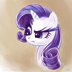 Size: 800x800 | Tagged: safe, artist:kp-shadowsquirrel, rarity, pony, unicorn, bust, portrait, solo