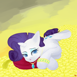 Size: 1000x1000 | Tagged: safe, artist:jesrartes, rarity, pony, unicorn, female, gold, horn, mare, white coat