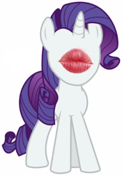 Size: 312x446 | Tagged: safe, rarity, pony, unicorn, draw on me, female, lips, mare, puckered lips, simple background, solo, wat, white background