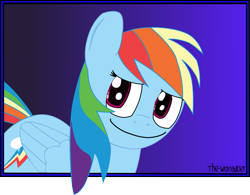 Size: 1057x824 | Tagged: safe, artist:the-wrongdoer, rainbow dash, pegasus, pony, female, gradient background, mare, solo