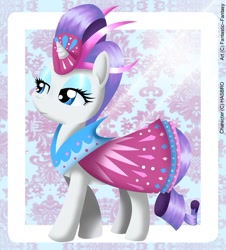 Size: 771x851 | Tagged: safe, artist:doodlett, rarity, pony, unicorn, clothes, dress, solo