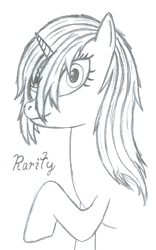 Size: 810x1302 | Tagged: safe, artist:rewdalf, rarity, pony, unicorn, female, horn, mare, white coat