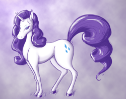 Size: 1114x881 | Tagged: safe, artist:basserist, rarity, pony, unicorn, female, horn, mare, solo, white coat