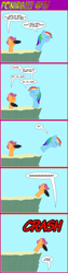 Size: 600x2370 | Tagged: safe, artist:turag, derpibooru import, rainbow dash, scootaloo, pegasus, pony, comic:ponies!!!, comic, jackass