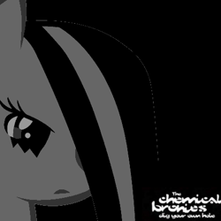 Size: 449x449 | Tagged: safe, fluttershy, pegasus, pony, album cover, emoshy, parody, the chemical brothers