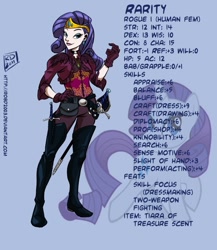 Size: 780x900 | Tagged: safe, artist:robd2003, rarity, dungeons and dragons, fantasy class, humanized