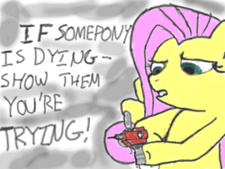 Size: 512x384 | Tagged: safe, artist:hermitstoopid, fluttershy, pegasus, pony, fluttermedic, killing floor, medic