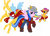 Size: 3538x2551 | Tagged: safe, artist:edcom02, artist:jmkplover, derpibooru import, firefly, rainbow dash, scootaloo, pegasus, pony, g1, crossover, dc comics, jay garrick, kid flash, simple background, the flash, transparent background