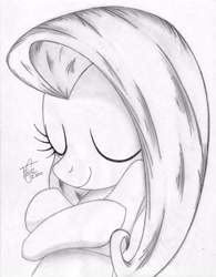 Size: 2541x3261 | Tagged: safe, artist:bronyfang, fluttershy, pegasus, pony, hurricane fluttershy, covering, high res, sketch