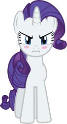 Size: 3312x6082 | Tagged: safe, artist:geonine, rarity, pony, unicorn, absurd resolution, angry, blushing, simple background, transparent background, vector