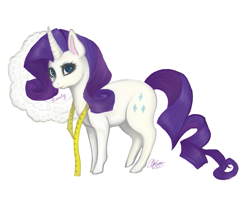 Size: 997x790 | Tagged: safe, artist:parano-ai, rarity, pony, unicorn, female, horn, mare, solo, white coat