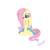 Size: 900x900 | Tagged: safe, artist:sirradical, fluttershy, pegasus, pony, clothes, glasses, solo, sweater, sweatershy