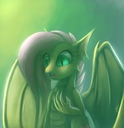 Size: 800x828 | Tagged: safe, artist:raikoh, fluttershy, dragon, pegasus, pony, dragonified, flutterdragon, solo