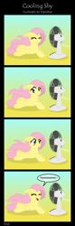 Size: 800x2400 | Tagged: safe, artist:inuhoshi-to-darkpen, fluttershy, pegasus, pony, comic, cute, fan, female, shyabetes, solo