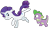 Size: 1566x948 | Tagged: safe, artist:nukeleer, rarity, spike, dragon, pony, unicorn, duo, female, male, mare, white coat