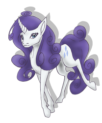 Size: 817x980 | Tagged: safe, artist:munstra, rarity, pony, unicorn, female, horn, mare, solo, white coat