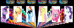 Size: 985x376 | Tagged: safe, artist:drpain, derpibooru import, applejack, fluttershy, pinkie pie, rainbow dash, rarity, twilight sparkle, earth pony, pegasus, pony, unicorn, arcade, konami, mane six, marvel, video game, x-men