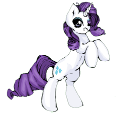 Size: 770x706 | Tagged: safe, artist:kiataponie, rarity, pony, unicorn, female, horn, mare, solo, white coat