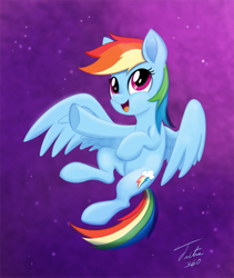 Size: 900x1068 | Tagged: safe, artist:tsitra360, derpibooru import, rainbow dash, pegasus, pony, my little pony: the movie, cute, cutie mark, dashabetes, female, mare, open mouth, signature, solo, underhoof, wings