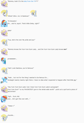 Size: 850x1240 | Tagged: safe, artist:dziadek1990, derpibooru import, derpy hooves, dinky hooves, rainbow dash, pegasus, pony, conversation, dialogue, emote story, emote story:sweet regret, emote story:two storylines collide, emotes, reddit, slice of life, text