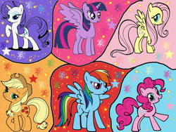 Size: 1600x1200 | Tagged: safe, artist:romainbowen, derpibooru import, applejack, fluttershy, pinkie pie, rainbow dash, rarity, twilight sparkle, twilight sparkle (alicorn), alicorn, earth pony, pegasus, pony, unicorn, drawing, mane six, stock vector