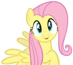 Size: 1274x1130 | Tagged: safe, artist:nabbiekitty, fluttershy, pegasus, pony, faic, simple background, smiling, solo, transparent background, vector