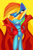 Size: 2000x3000 | Tagged: safe, artist:1nakir1, rainbow dash, pegasus, pony, cape, clothes, cosplay, kamina, kamina sunglasses, solo, tengen toppa gurren lagann