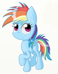 Size: 923x1184 | Tagged: safe, artist:springveil, rainbow dash, pegasus, pony, cute, dashabetes, filly, filly rainbow dash, solo