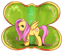 Size: 900x745 | Tagged: safe, artist:sunstice, fluttershy, pegasus, pony, female, mare, pink mane, solo, yellow coat