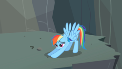 Size: 1280x720 | Tagged: safe, screencap, rainbow dash, pegasus, pony, may the best pet win, iwtcird, meme, out of context, stretching