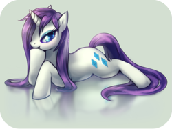 Size: 777x581 | Tagged: safe, artist:kawiko, rarity, pony, unicorn, bedroom eyes, female, solo, wet, wet mane, wet mane rarity