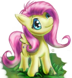 Size: 800x861 | Tagged: safe, artist:danosix, fluttershy, pegasus, pony, female, filly, pink mane, solo, wings, yellow coat, young