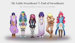 Size: 2312x1325 | Tagged: safe, artist:cartopol, artist:ereb-tauramandil, artist:eve-ashgrove, artist:hardtones, artist:jonfawkes, artist:megasweet, derpibooru import, applejack, fluttershy, pinkie pie, rainbow dash, rarity, twilight sparkle, human, art pack:my little sweetheart, humanized, mane six, my little sweetheart