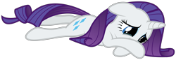 Size: 8771x3000 | Tagged: safe, artist:eytosh, rarity, pony, unicorn, absurd resolution, crying, lying, sad, simple background, solo, transparent background, vector