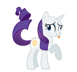 Size: 1300x1223 | Tagged: safe, artist:takua770, rarity, pony, unicorn, derp, lobotomy, scrunchy face, wat