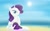 Size: 1280x800 | Tagged: safe, artist:alleynurr, rarity, pony, unicorn, beach, female, horn, mare, white coat