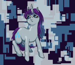 Size: 750x650 | Tagged: safe, artist:towi, rarity, pony, unicorn, female, mare, pixiv, purple mane, solo, white coat