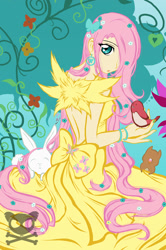 Size: 825x1240 | Tagged: safe, artist:mind-crash, fluttershy, clothes, dress, humanized