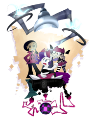 Size: 900x1200 | Tagged: safe, artist:jgalen, rarity, pony, unicorn, brit crust, crossover, my life as a teenage robot, tiff crust