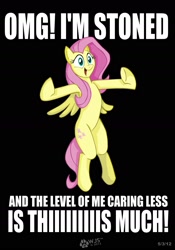 Size: 1123x1608 | Tagged: safe, artist:wolfjedisamuel, fluttershy, pegasus, pony, flutterhigh, high, parody, stoned