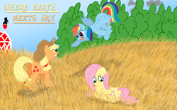 Size: 1920x1200 | Tagged: safe, artist:kittyhawk-contrail, derpibooru import, applejack, fluttershy, rainbow dash, earth pony, pegasus, pony, fanfic art, fanfic cover