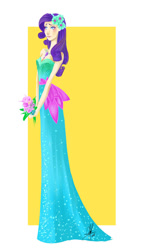 Size: 475x842 | Tagged: safe, artist:ladyamaltea, artist:purpuraimperial, rarity, bridesmaid dress, clothes, dress, humanized, skinny, wedding