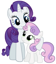 Size: 5218x6000 | Tagged: safe, artist:stabzor, rarity, sweetie belle, pony, unicorn, absurd resolution, simple background, transparent background, vector