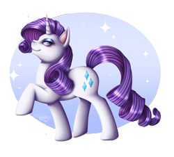 Size: 1398x1264 | Tagged: safe, artist:embbu-chan, rarity, pony, unicorn, female, mare, raised hoof, signature, simple background, solo, sparkles, transparent background