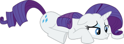 Size: 5740x2075 | Tagged: safe, artist:regolithx, rarity, pony, unicorn, floppy ears, pouting, simple background, solo, transparent background, vector