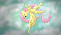 Size: 4500x2600 | Tagged: safe, artist:mindkog, fluttershy, pegasus, pony, female, mare, pink mane, solo, yellow coat