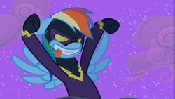 Size: 1366x768 | Tagged: safe, screencap, rainbow dash, pegasus, pony, luna eclipsed, face, solo