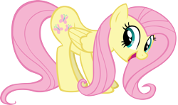 Size: 2696x1600 | Tagged: safe, artist:sircinnamon, fluttershy, pegasus, pony, fun pose, simple background, transparent background, vector